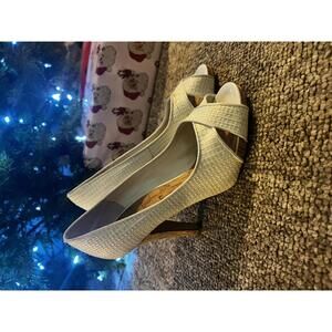 Nine West Women's Peep Toe Heels with Cork Heel